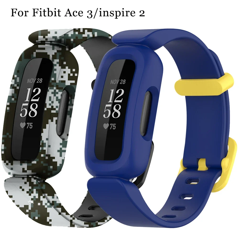 

Новый ремешок на запястье, силиконовый браслет для Fitbit Ace 3/inspire 2, сменный ремешок для умных часов, детский браслет, ремешки для часов
