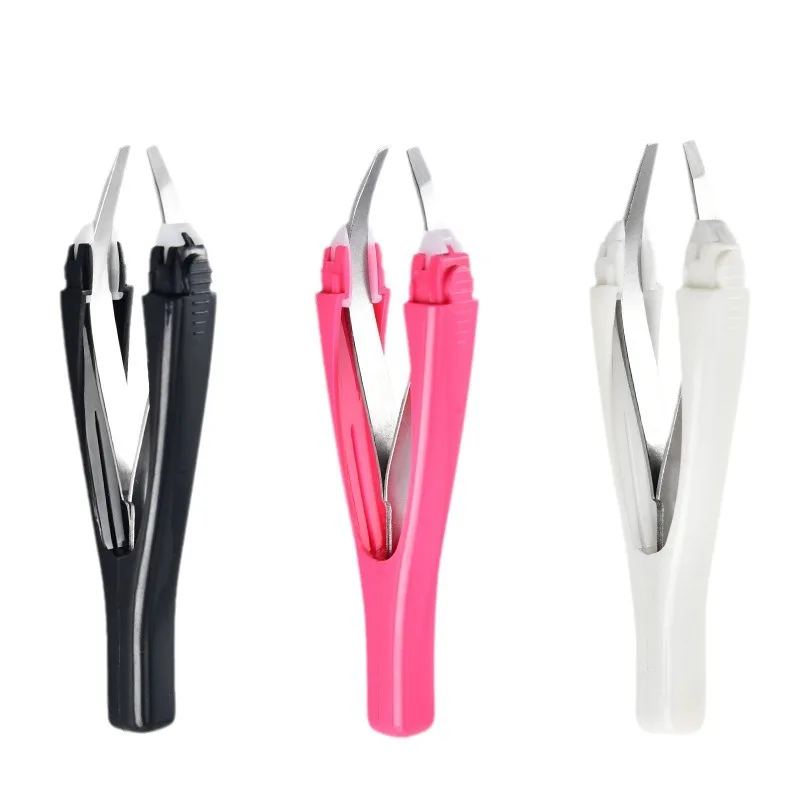 Stainless Steel Eyebrow Trimming Hair Removal Blackhead Removal Clip Clamps Eyebrow Pinch Makeup Tool Automatic Eyebrow Tweezer