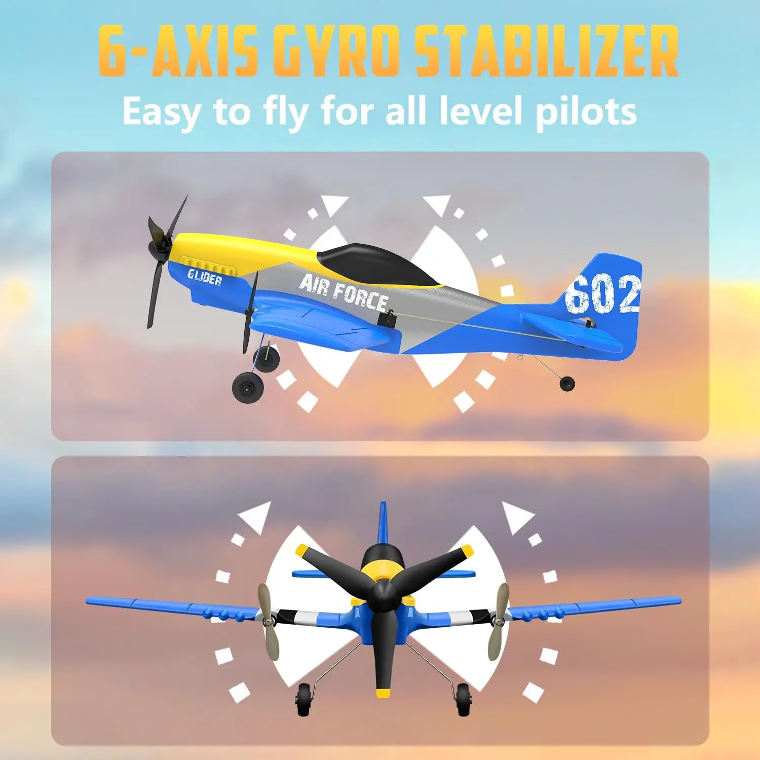 P51 RC Plane 2.4G 3CH EPP Foam Remote Control Fighter Fixed Wingspan Glider Outdoor RTF RC Warbird Airplane Toys Gifts