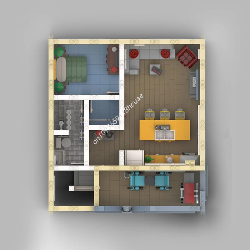 3721 Uds. Accesorio MOC unidad Dwelling sobre garaje experto arquitectura modelo bloques de construcción juguetes modulares niños DIY regalos de navidad