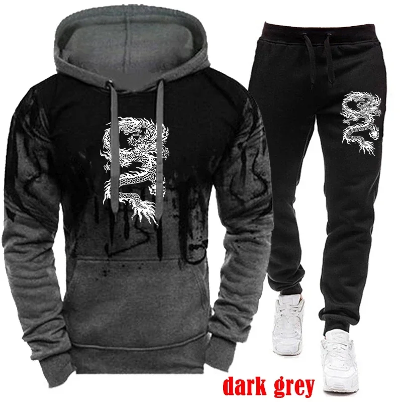 Autumn Winter Men\'s Tracksuit Mens Casual Sports Wear Fashion Male Pullover Sweatershirt Jogging Suits Mens Outfits