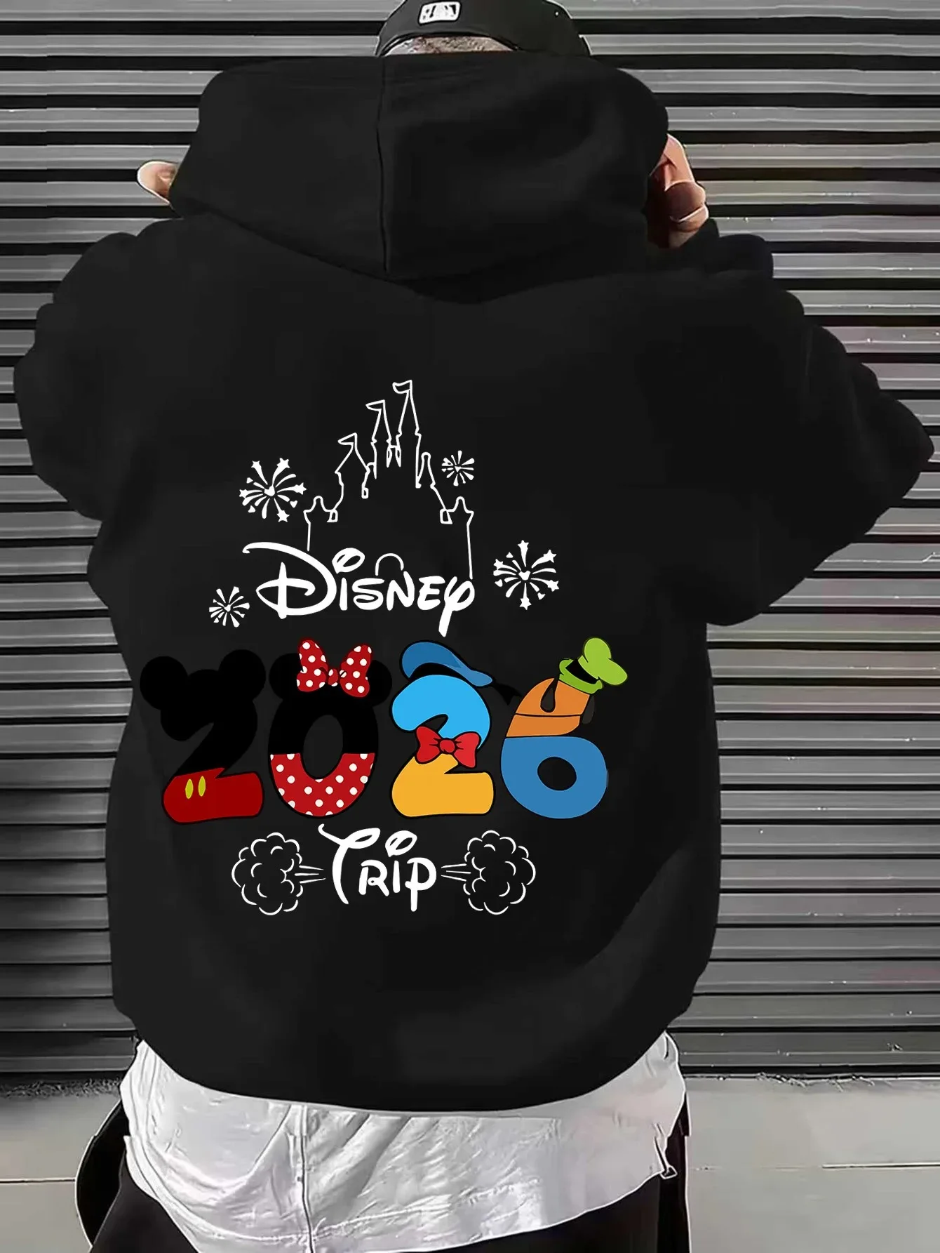 

Мужская и женская толстовка унисекс с принтом Дисней Микки Маус 2026, осенне-зимняя, флисовая, модная, в уличном стиле, свободного кроя, оверсайз