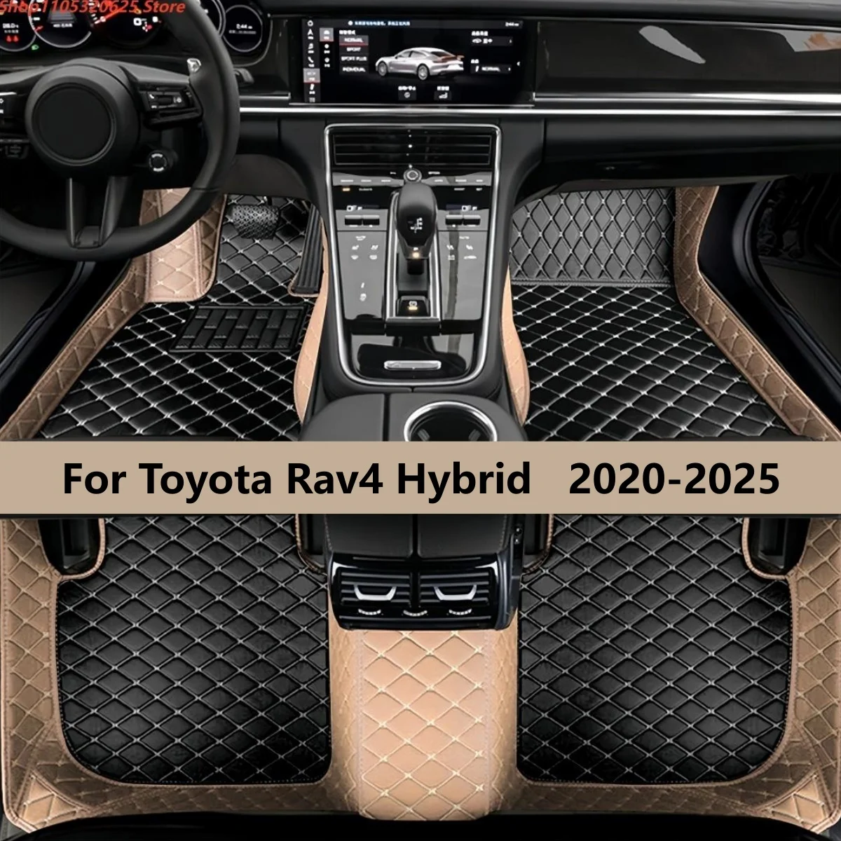 

Car Floor Mats Fit For Toyota Rav 4 Rav4 Hybrid 2020 2021 2022 2023 2024 2025 Auto Carpets Pads Leather Vehicle Foot Matts Rugs
