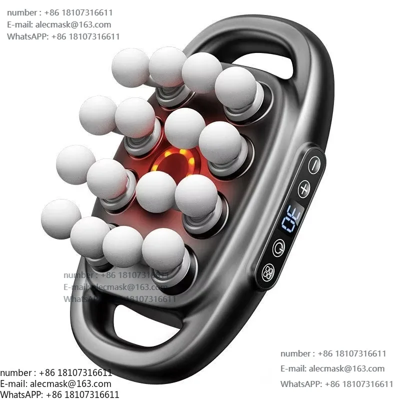 

Professional grade 16-head 30-speed fascia gun deep tissue massager, suitable for head, legs, back, waist multi-head massage gun