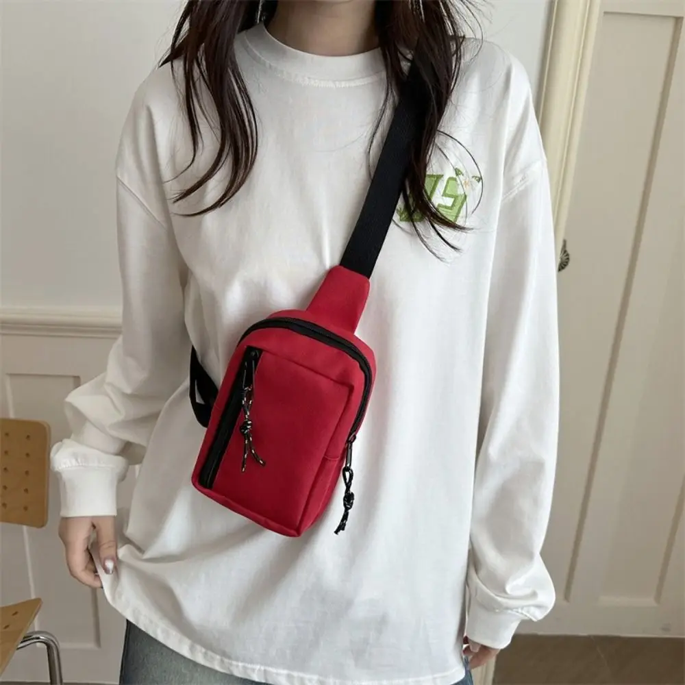 Oxford Cloth Chest Crossbody Bag Wear Resistant Adjustable Strap Shoulder Sling Bag Water Resistant Fabric Large Capacity