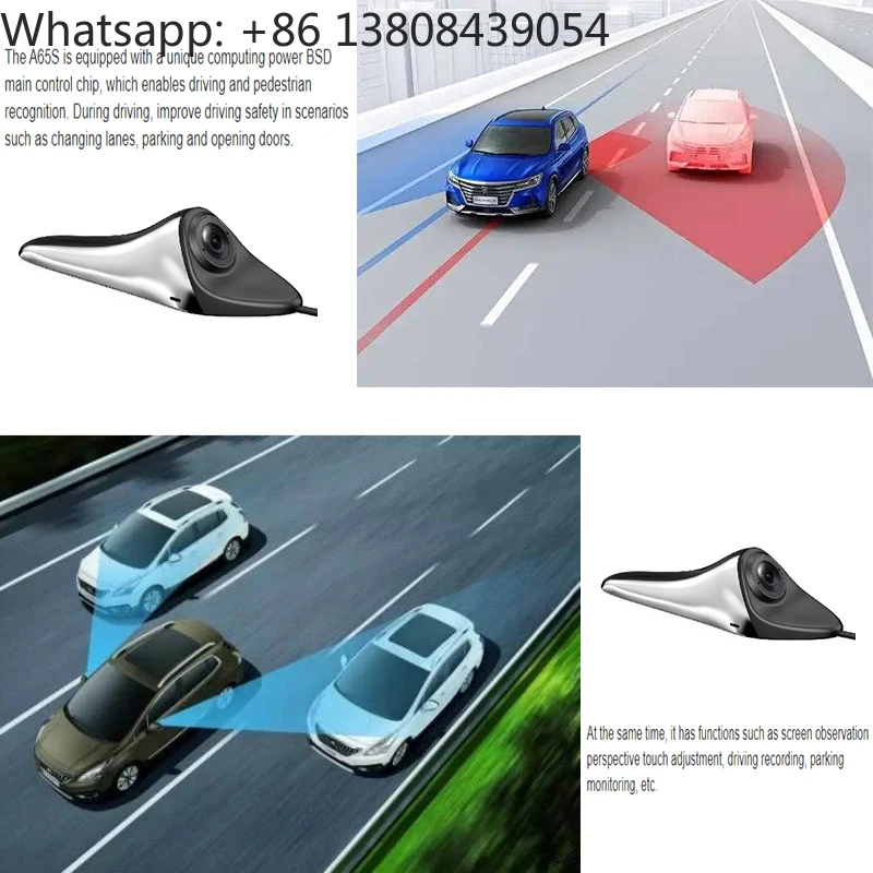 Blind Spot Both Sides 1080P Dual Camera System 6.25-inch Widescreen Car Rearview Mirror Full Screen Touch Control IP68 Power