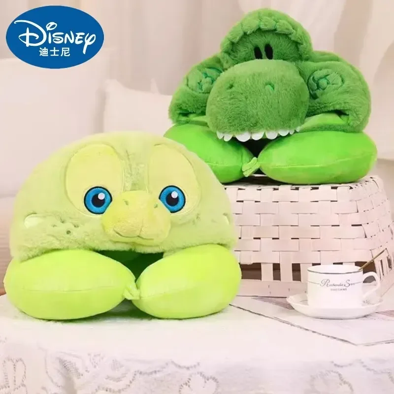 Cartoon Disney Olu Mel Rex Plush With A Hat Kawaii Neck Guard Travel Office Afternoon Nap U-Shaped Pillow Anime Birthday Gifts