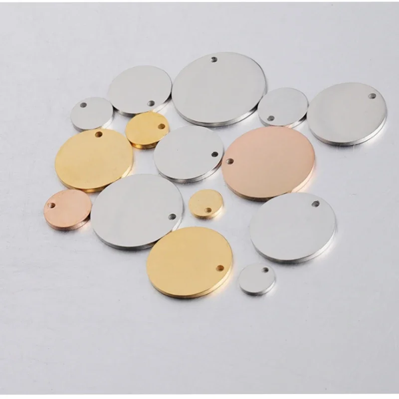 20pc DIY Blank Stamping round Discs 20mm/25mm 1.5mm Thickness Mirror Polish Stainless Steel for Engraving Charm Jewelry Making
