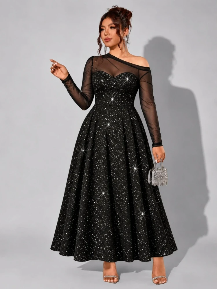 0XL-4XL Plus Size Women Clothes Dresses Autumn Spring Robes Long Sleeve Street Style Casual 3XL Big Size Maxi Dress Oversized