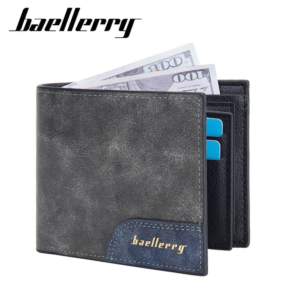 Men's Business Elite Wallet Military RFID Protection Slim PU Leather 6-Slot Card Holder Travel Ready