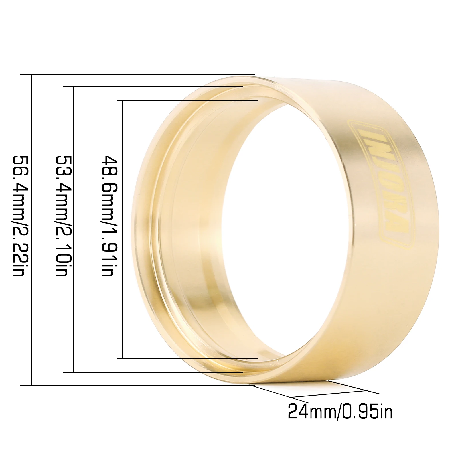 INJORA 94g Brass Internal Beadlock Wheel Ring Clamp Rings Fit 1.9