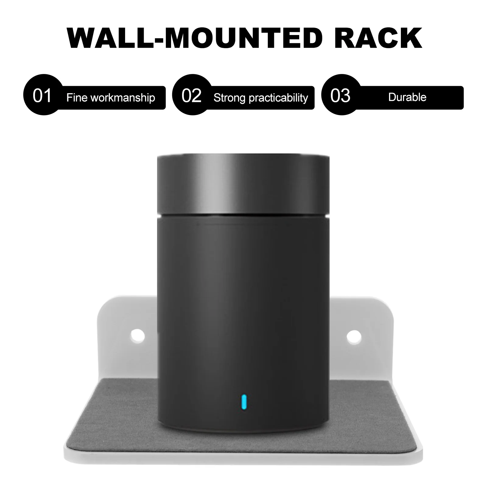 

Wall Mounted Rack Acrylic Material Strong Capacity Space Saving Speaker Tablet Shelf Household Storage Multifunctional