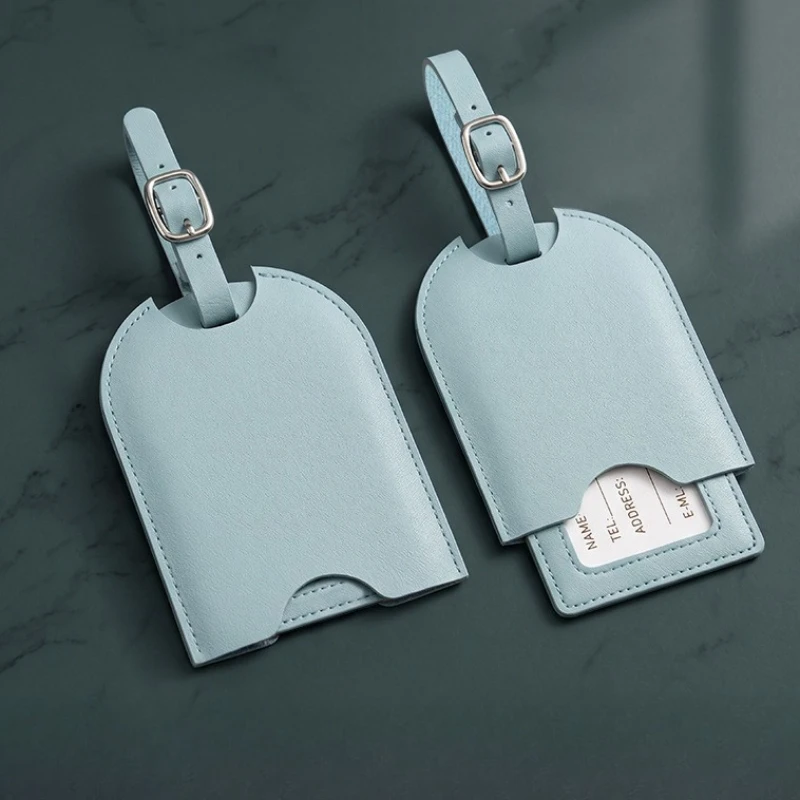 Travel Luggage Tag for Women Suitcase Identifier Label Baggage PU Leather Boarding Bag Tag Name ID Address Holder Accessories