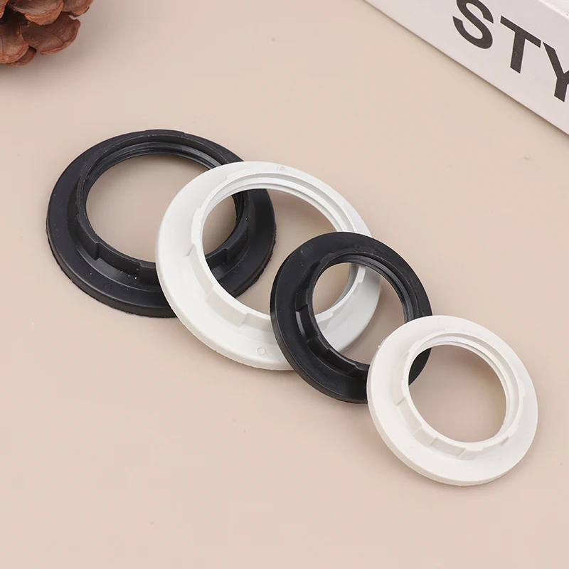 10PCS E14/E27 Lamp Shade Lock Rings – Black & White Fixing Rings for Standard Base Holder, Secures Lampshade Firmly in Place