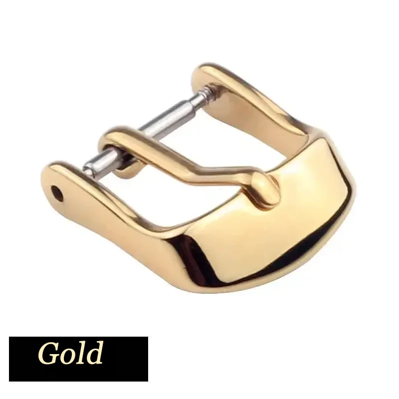 Stainless Steel Watch Buckle for Leather Strap Pin Buckle Strap Buckle Gold Silver Rose Gold Strap Accessories Duck Tongue Clip