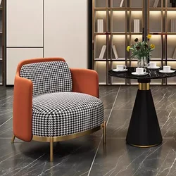 Juego de mesa de centro y sillas de lujo para Hotel, sillón de ocio para el hogar, muebles modernos de tela para sala de estar