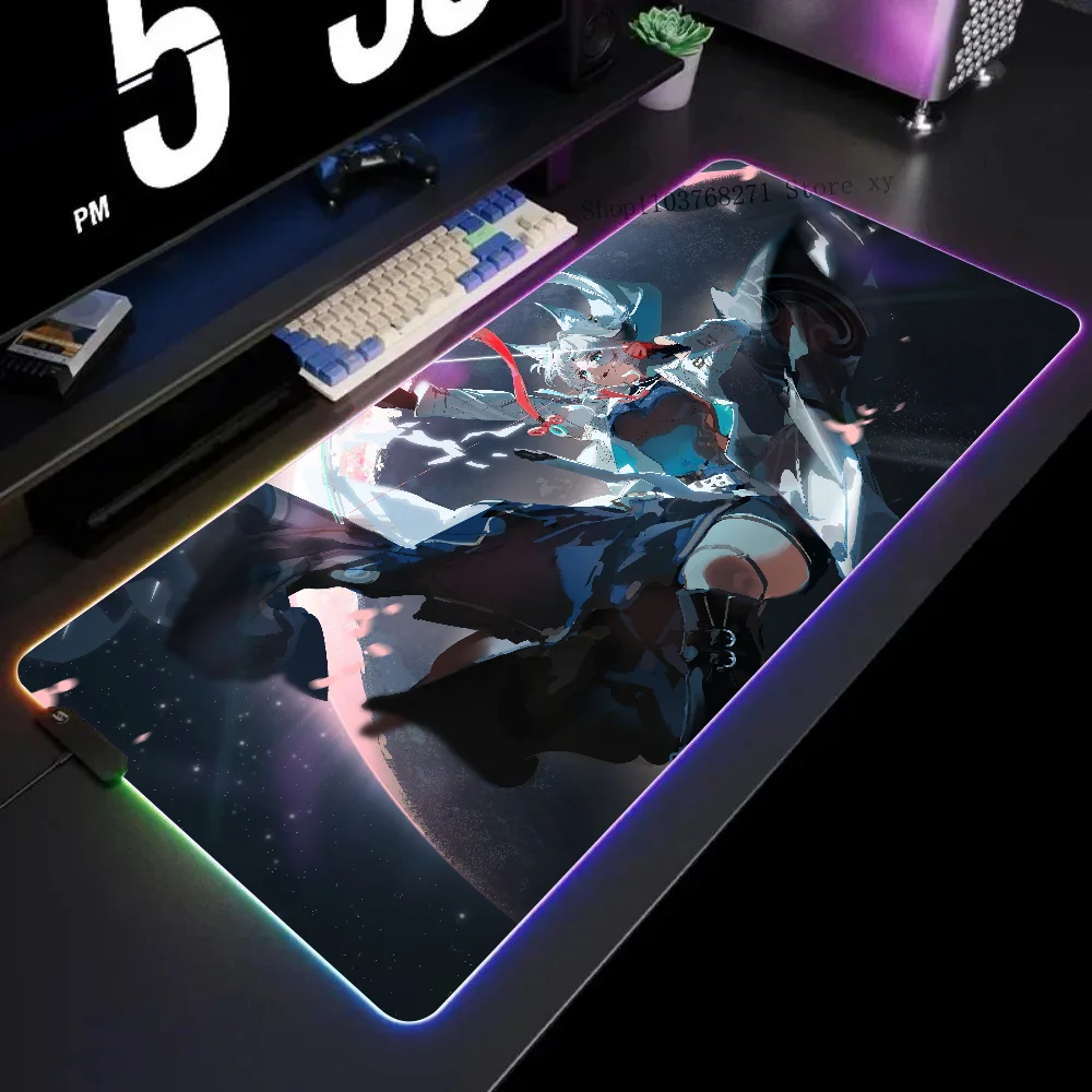 

Feixiao Honkai Star Rail Mousepad XXL RGB Gaming Mouse Pads HD Black Gamer Accessories Large LED