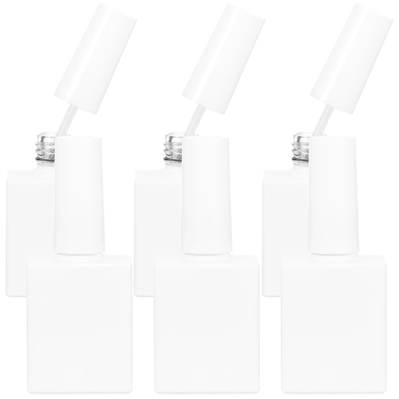 6 pezzi di bottiglie vuote per smalto, contenitori per gel riutilizzabili, a prova di perdite, dimensioni da viaggio, mix fai da te, crea nuovi pennelli colorati inclusi