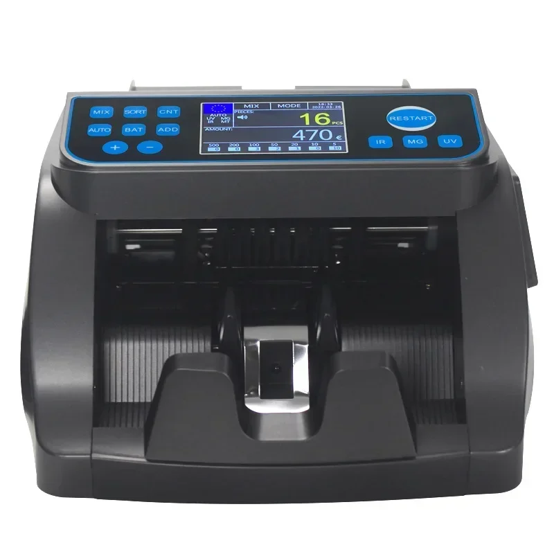 6000D EUR Mix Value Money Cash Counter Fake Bill Detector Banknote Fast Counting Speed Portle Detecting Machines