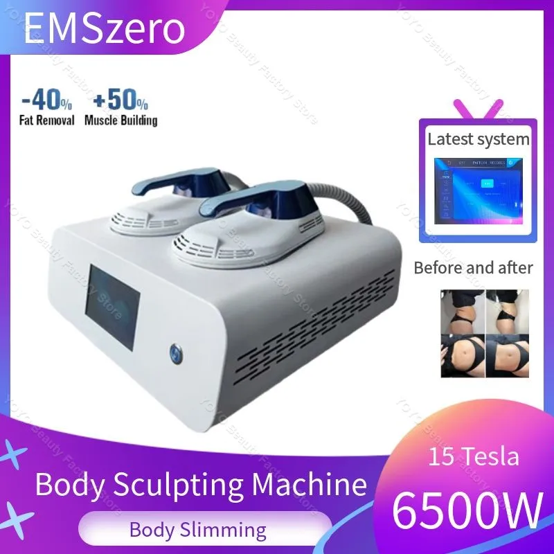 

EMSzero 15 Tesla EMS Neo Slim Body Sculpting Machine Shaping 6500W 200hz Hiemt RF Muscle Stimulator Device with Latest system