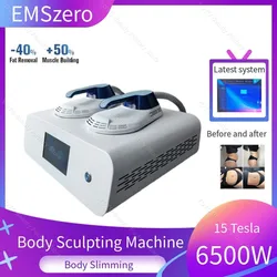 EMSzero 15 Tesla EMS Neo Slim Body Sculpting Machine Shaping 6500W 200hz Hiemt RF Muscle Stimulator Device with Latest system