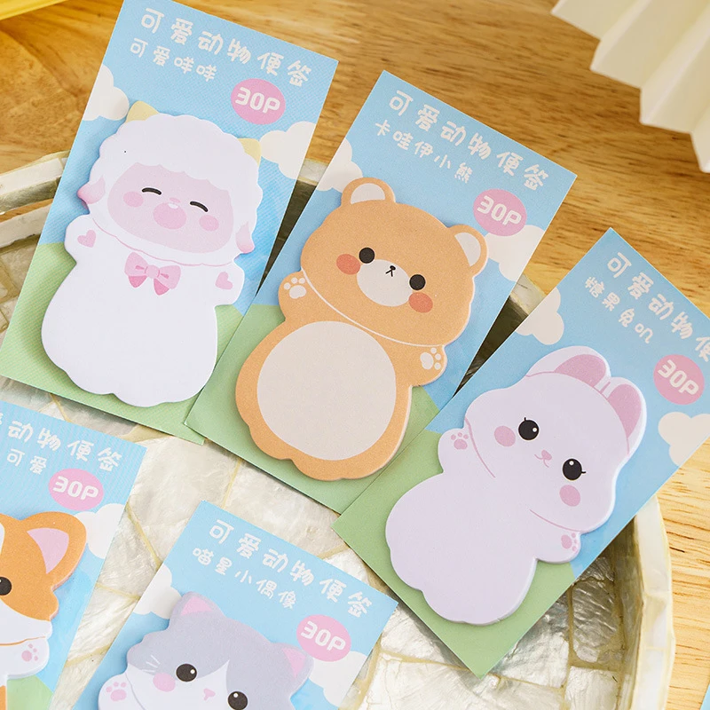 Cartoon Penguin Rabbit Animals Memo Pad Sticky Notes Memo Notebook N Times Stationery School Supplies Kawaii Stationery