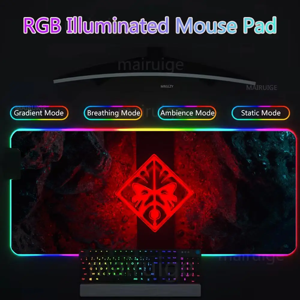 Hp Omen Mouse Pad Gamer Rgb Desk Mat Back Light Led Mousepad Setup Gaming Accessories Deskmat Big Mousepad Backlight
