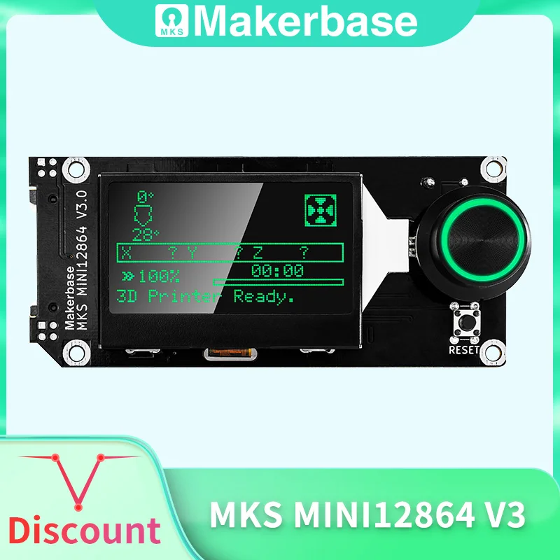 Makerbase MKS MINI12864 V3 вставка SD-карты боковой ЖК-дисплей смарт-экран Запчасти для 3D-принтера MKS SKR VORON mini 12864