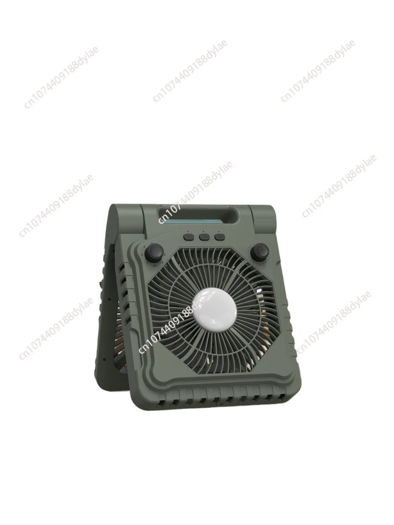 

Large capacity portable outdoor camping fan led lighting solar charging fan