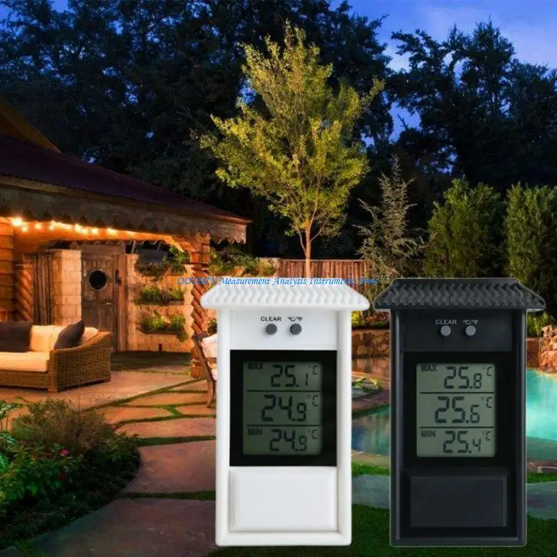 367D Waterproof Outdoor Temperature and Humidity Meter with Memory Function