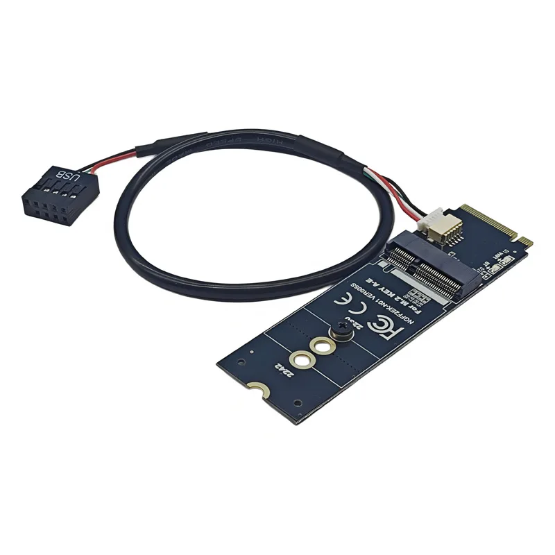 M.2 Adapter Card, KEY‑M to KEY‑E Converter, NVME to KEY‑A/E Slot for WIFI Network Card Expansion