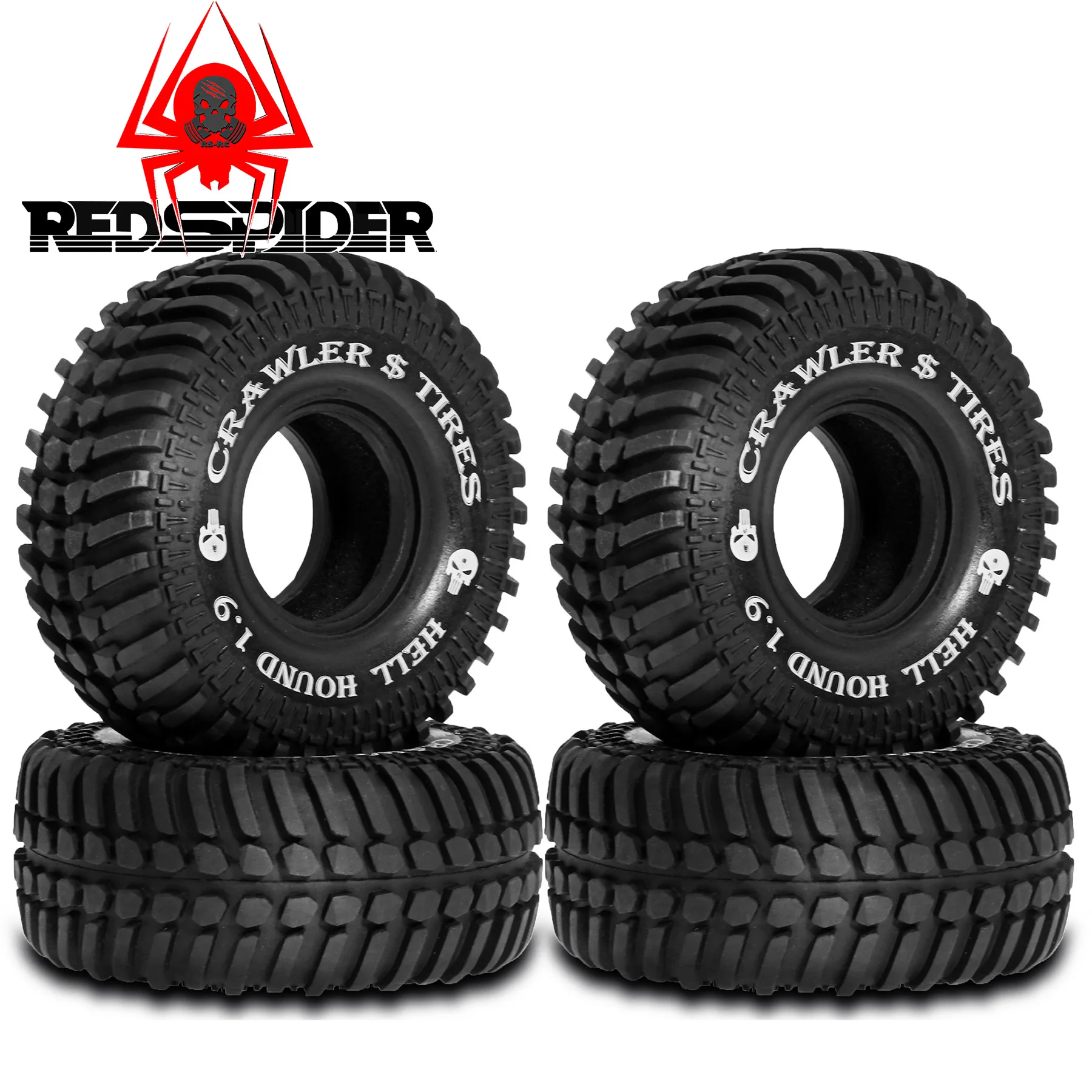 

1,9 RC Гусеничные шины OD 118 мм 1/10 Rock Шины для 1:10 RC Гусеничный грузовик Tamiya CC01 Traxxas TRX4 Axial SCX10 II RC4WD Gen8