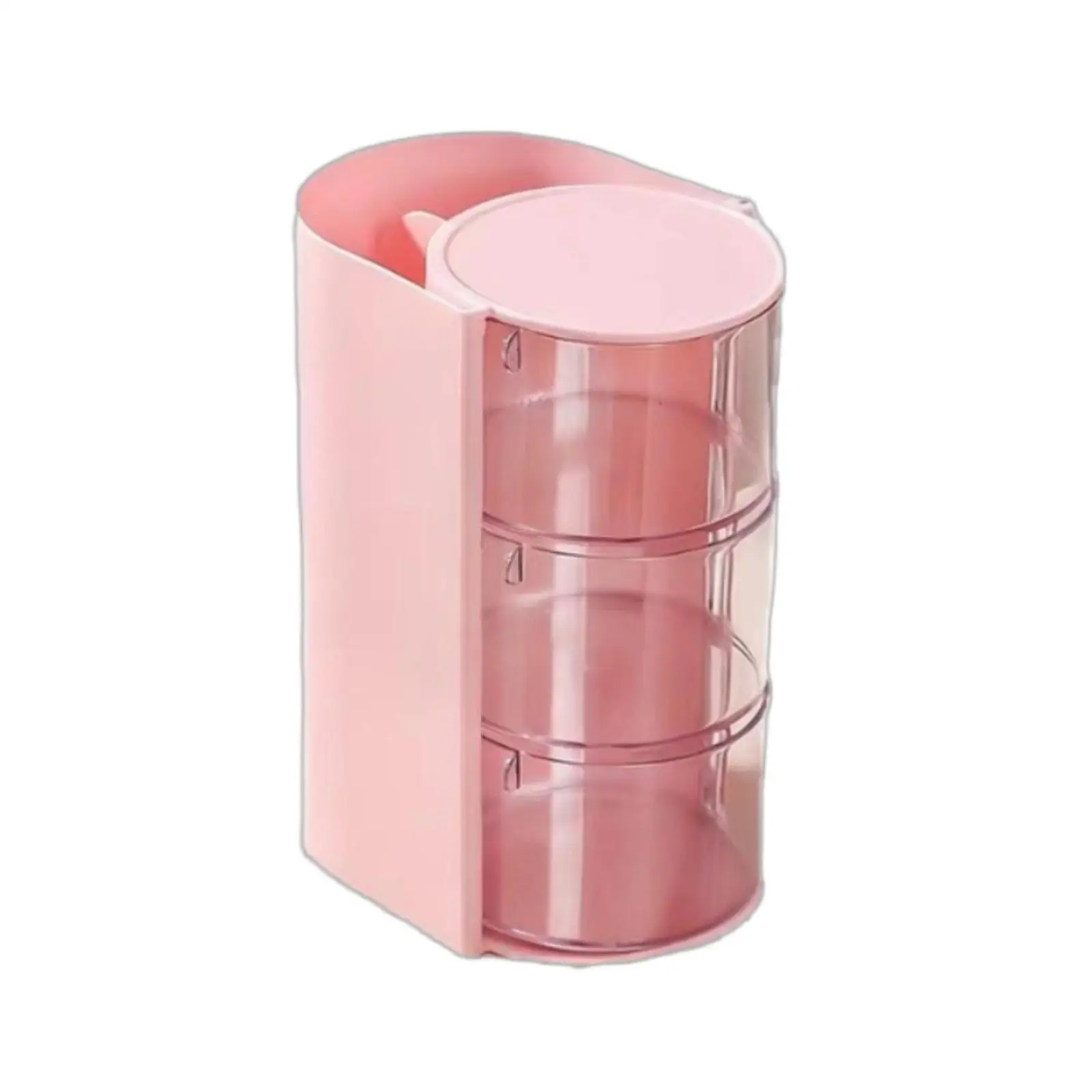 Versatile Desktop Cosmetic Storage Organizer for Makeup Tools Jewelry Cables with Rotating Dustproof Design