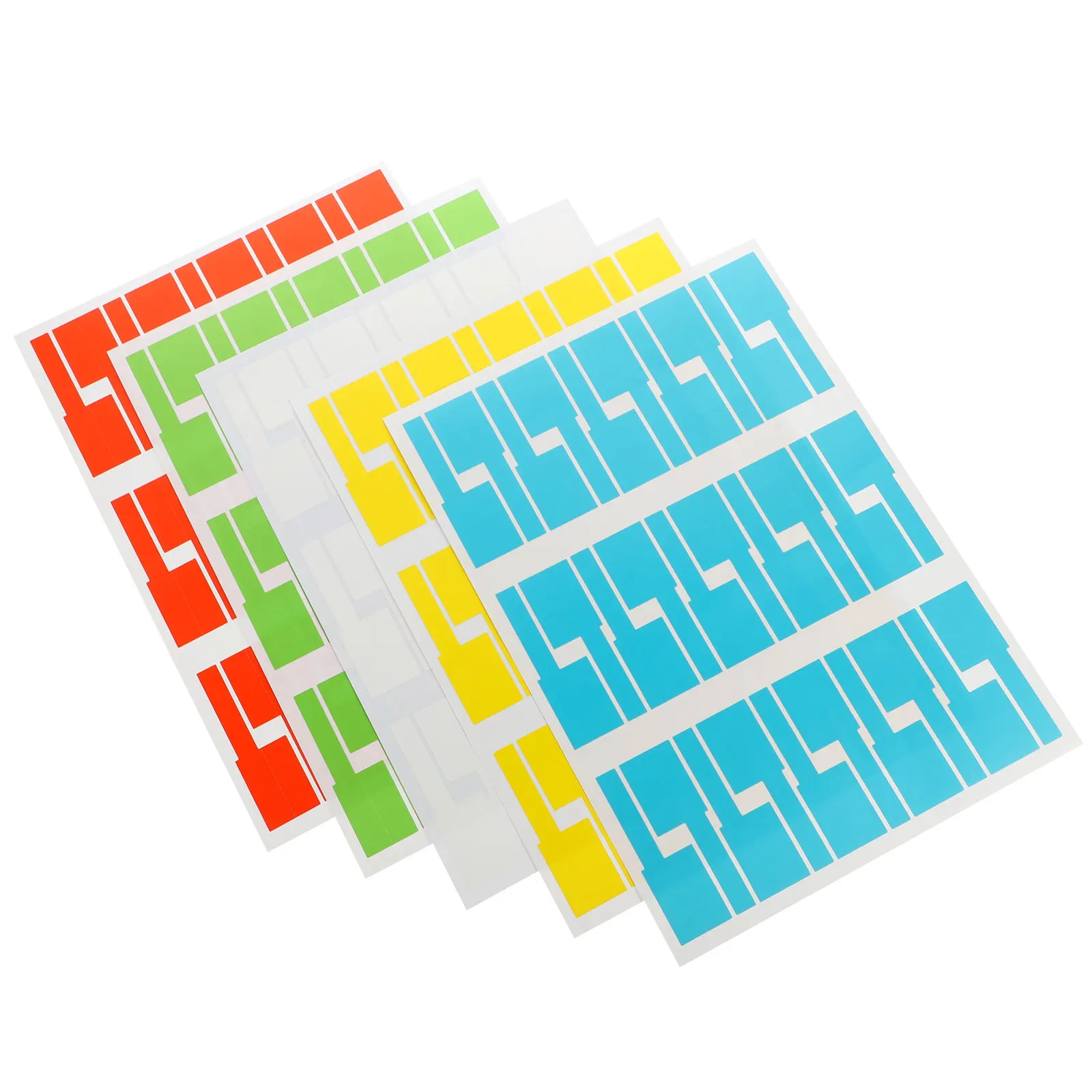 20Sheets Synthetic Paper Cable Labels Self-Adhesive Tear Resistant Waterproof Cord Identification Stickers for Network Audio USB