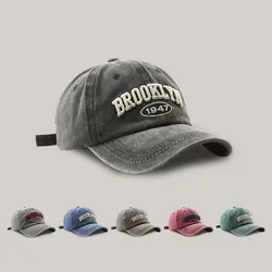 New Fashion Unisex Four Season tideway Baseball Cap Outdoor Casual Retro Washed Cotton BROOKLYN 1947 Embroidered Snapback SunHat