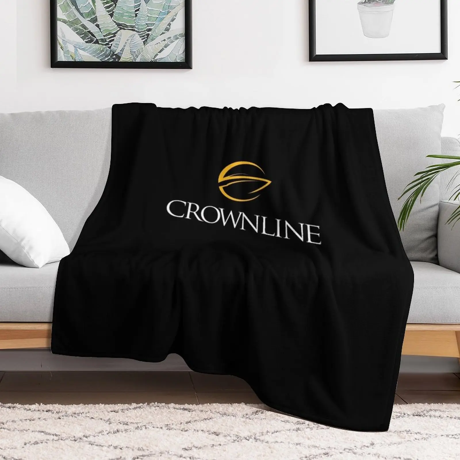 Crownline Boats Logo Throw Blanket Decoratives Single Luxury Brand Blankets