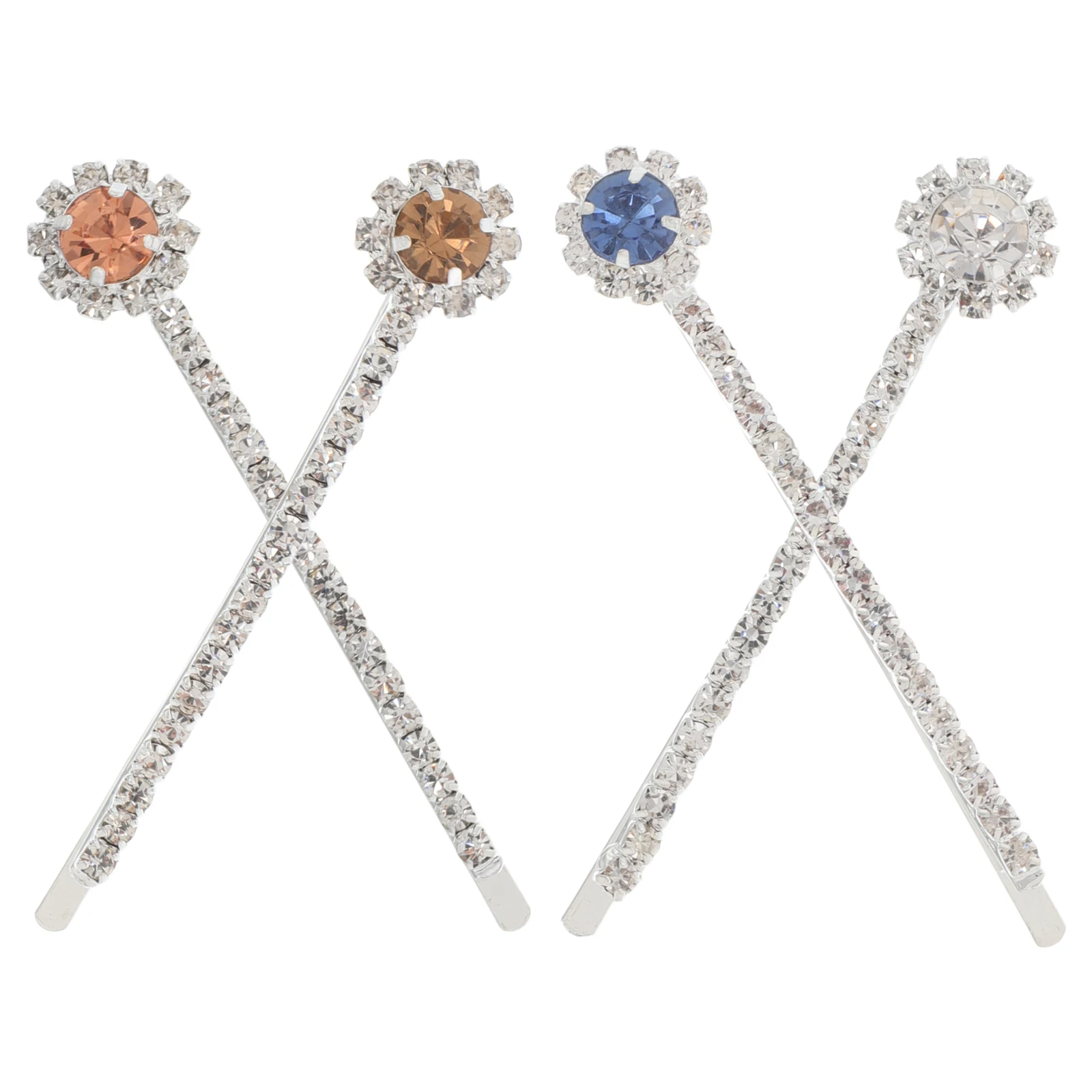 

4PCS Rhinestone Hair Clips Decorative Accessories for Women Bridal Girls Wedding Hairstyles Sparkle Vintage Elegant