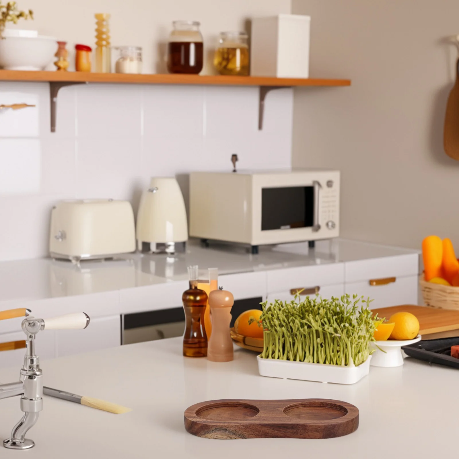 

Stable Wooden Base Plate for Pepper Grinder Anti-Slip Design Fits Most Spice Mills Enhances Kitchen Counter Aesthetics