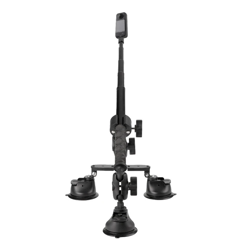 

Y16A Car Suction Cup Mount Kit with Invisible Selfie Stick Ball Head Adapter for Insta360 X4 X3 Action Camera Accessories