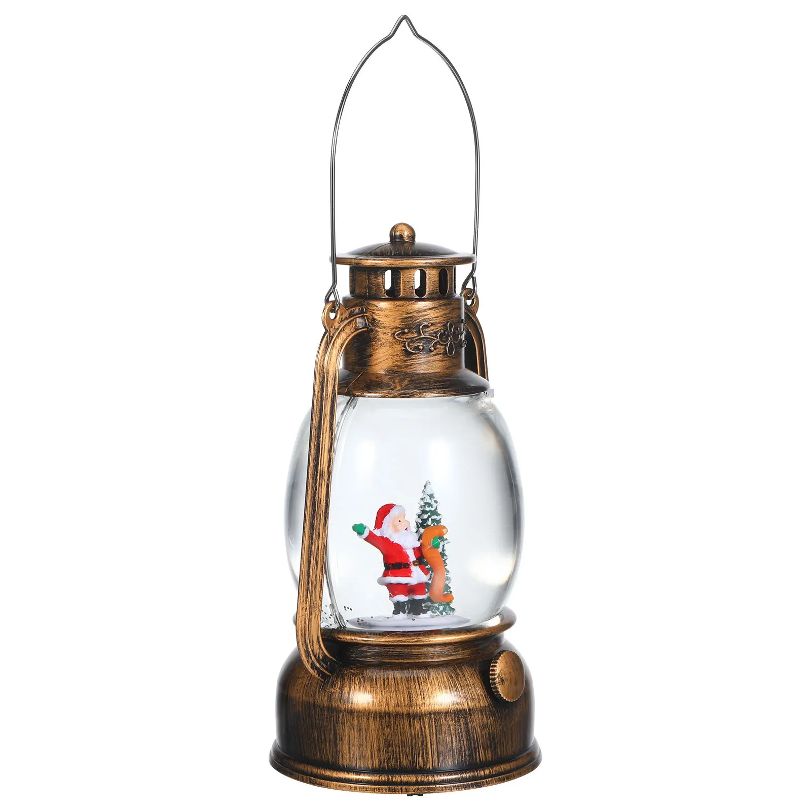 

Christmas Snow Globe Light Rotating Glitter Lantern Music Box USB Operated Xmas Table Decoration Party Centerpiece