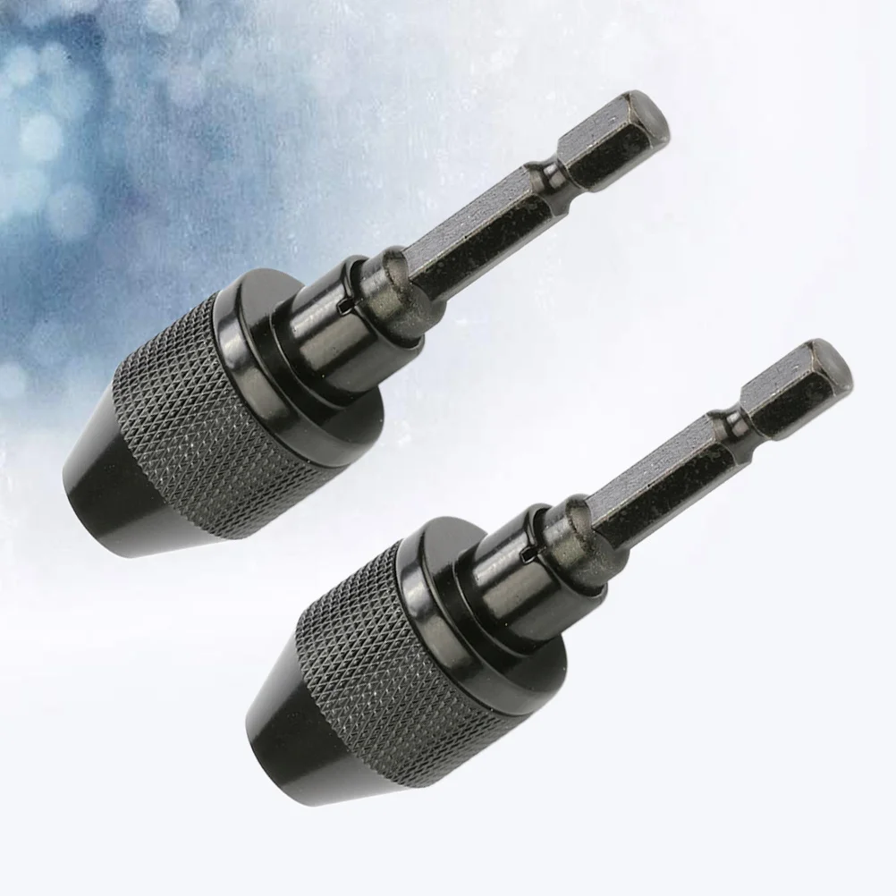 Uchwyt bezkluczykowy 2 szt. 0,3-6,5 mm, adapter do bitów ze stopu aluminium do wiertarki udarowej, do użytku z wiertarką, bez bitów, części narzędziowe