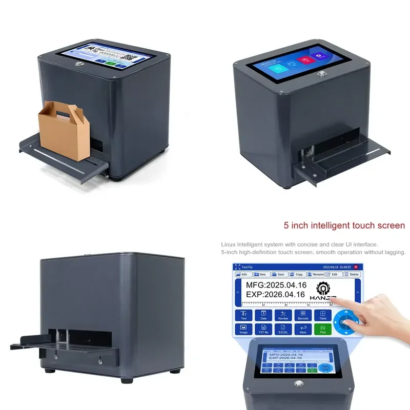 for DJ127 Industrial Marking System Clear Coding on Food Pharma Packaging One Touch Operation Global Language Support