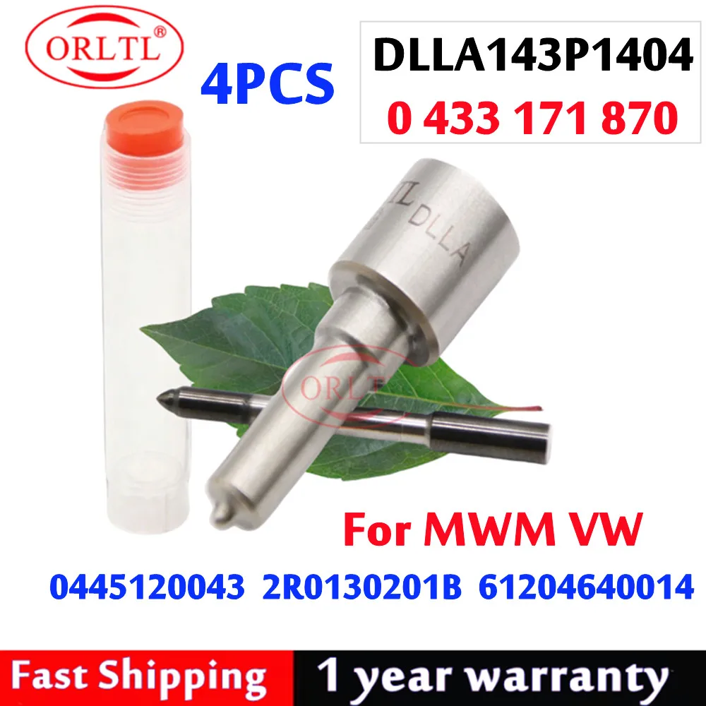 ORLTL DLLA143P1404 0433171870 جديد حاقن وقود ديزل فوهة DLLA 143 P 1404 ل MWM VW 0445120043 2R0130201B 61204640014