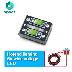 VORON 0.2 핫엔드 램프, 핫엔드 노즐 조명, 3D 프린터 액세서리, 5V 와이드 전압 LED 백색광, 1 개