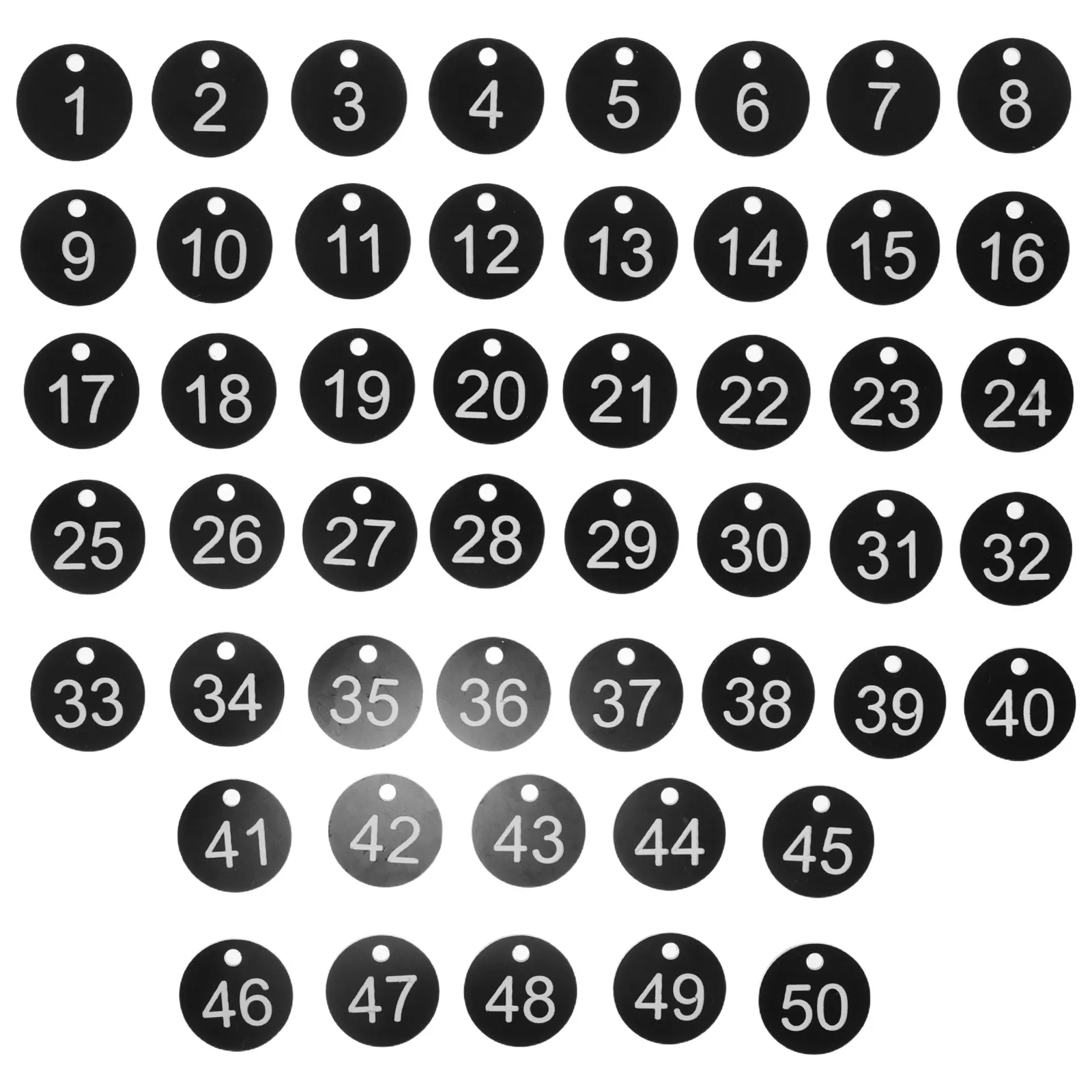 

50 шт. пластиковых бирок-номеров для ключей, прозрачные, с гравировкой, многоразовые, для организации хранения ключей, маркеры для дома и офиса