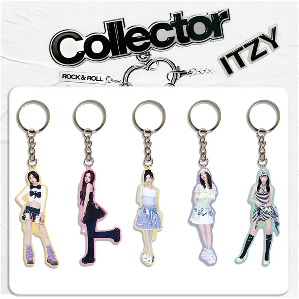 2Pcs KPOP ITZY New Album COLLECTOR Acrylic Keychain 10CM Stand