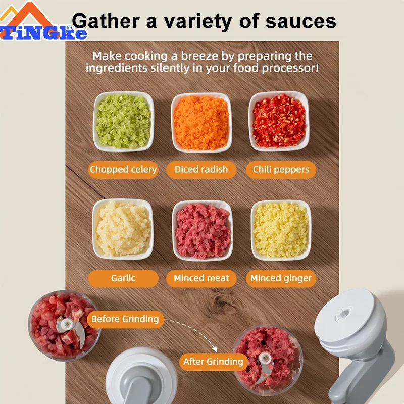 250ml 다기능 수동 고기 Mincer 야채 음식 슈레더 커터 핸드 쉐이크 쵸퍼 고기 분쇄기 주방 도구