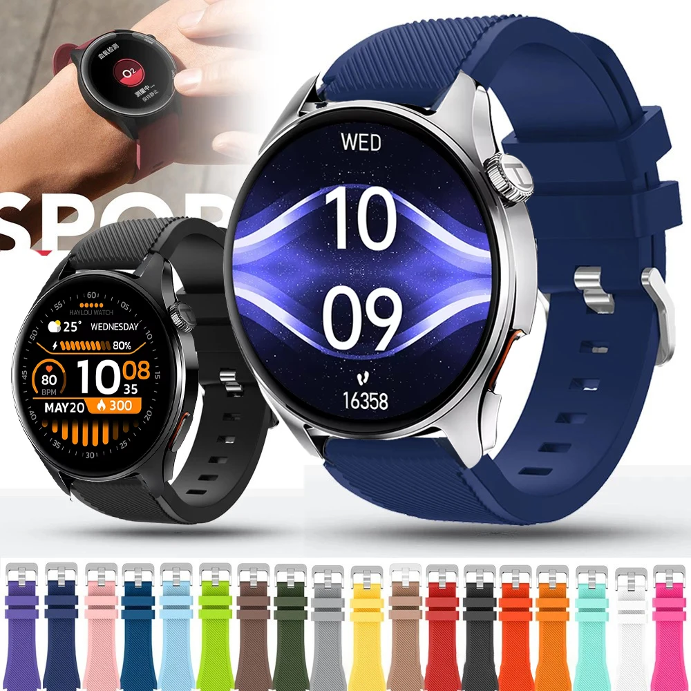22 مللي متر الرياضة سيليكون حزام ل Haylou ساعة 4 4S Smartwatch الفرقة Correa ل Haylou RS5 R8 S8 S6/الطاقة الشمسية 5/الطاقة الشمسية الترا/PlusRT3 RT2