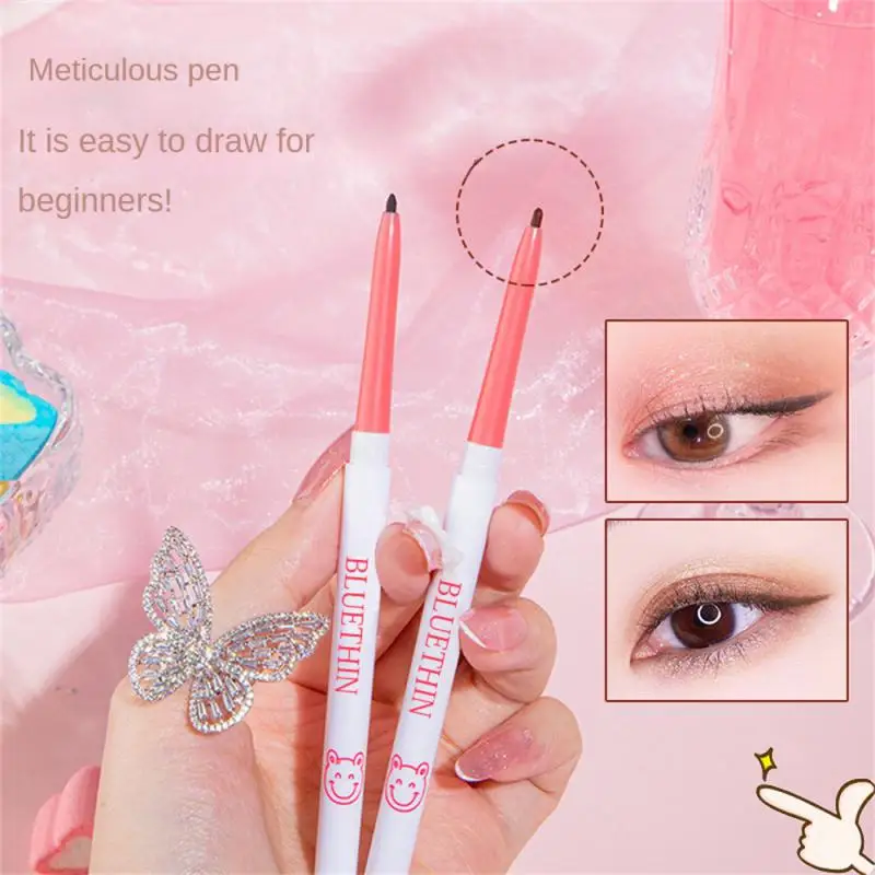 Waterproof Eyeliner Gel Pen Cosmetics Lying Silkworm Pen Black Brown Eyeliner Soft Smooth Eyeliner Eyes Makeup Fast Quick