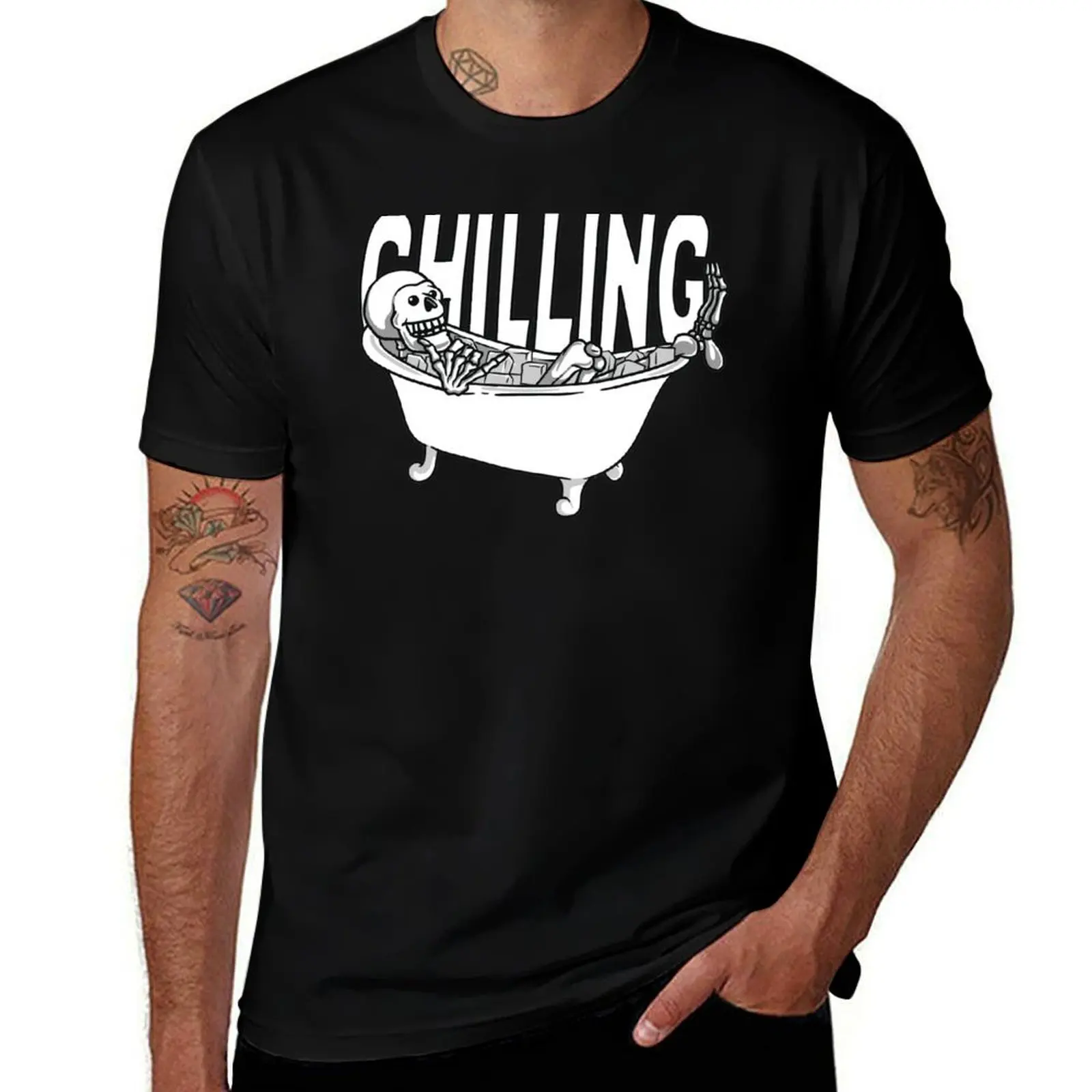 Chilling in ice bath T-Shirt Comfortable Work Wear Tee T-Shirt